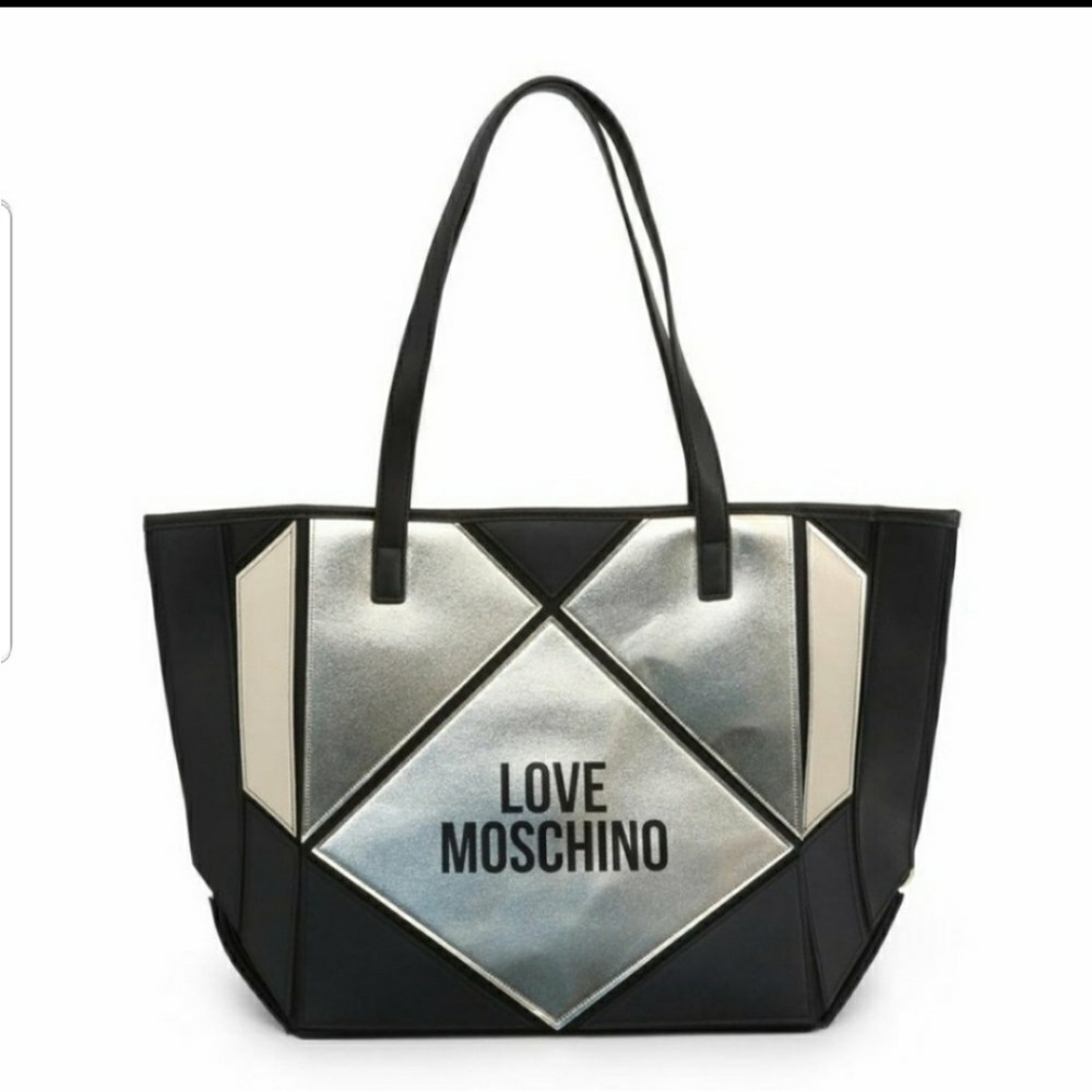 Love Moschino Authentic Black Leather Tote